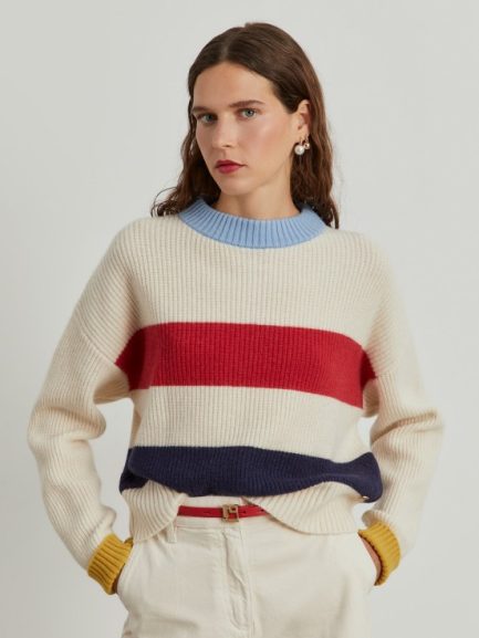 JERSEY DE PUNTO A RAYAS CON LANA - Imagen 3