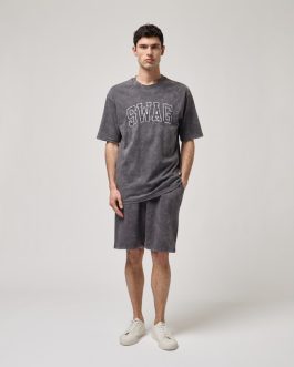 PANTALÓN CORTO GL DE FORRO POLAR TEÑIDO EN FRÍO