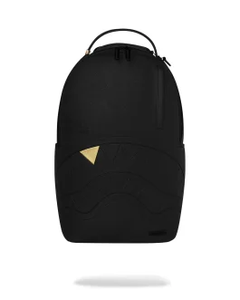 MOCHILA DE DIENTES DE ORO EN RELIEVE CON TAPAS NEGRAS